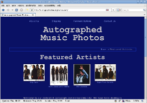 Autographed Music Photos web site