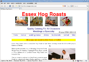 Essex Hog Roasts web site